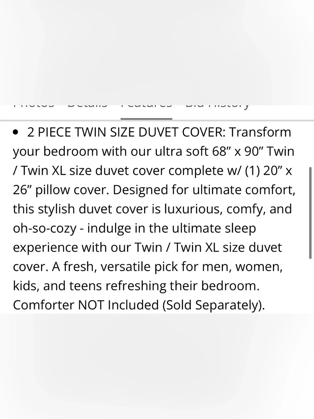 TWIN/TWIN XL Duvet Set - Charcoal